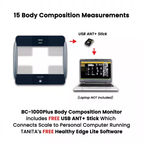 BC-1000 plus ANT+ Radio Wireless Body Composition Monitor - Black BC-1000 plus ANT+ Radio Wireless Body Composition Monitor - Black 3